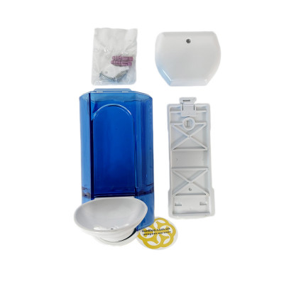 Будкрам купити Ліктьовий дозатор для мила 600 мл, настінний, синій з білою кнопкою Afacan Plastik Ліктьовий дозатор для мила 600 мл, настінний, синій з білою кнопкою Afacan Plastik 2