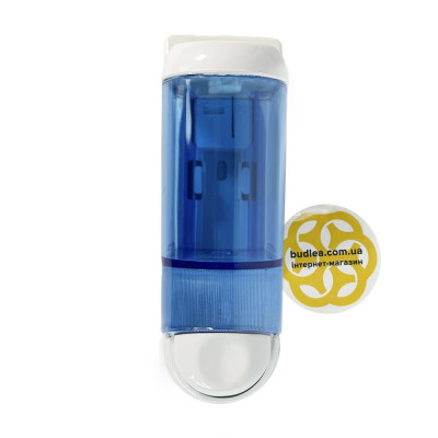 Будкрам купити Дозатор для мила 170 мл, настінний, на планці, синьо-білий Afacan Plastik