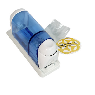 Будкрам купити Дозатор для мила 170 мл, настінний, на планці, синьо-білий Afacan Plastik Дозатор для мила 170 мл, настінний, на планці, синьо-білий Afacan Plastik 3