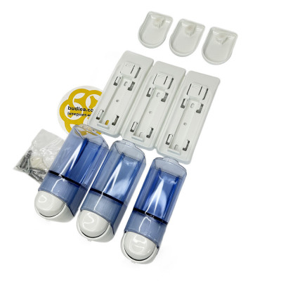 Будкрам купить Дозатор для мыла тройной 3х170 мл, настенный, сине-белый Afacan Plastik Дозатор для мыла тройной 3х170 мл, настенный, сине-белый Afacan Plastik 2