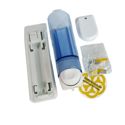 Будкрам купити Дозатор для мила 250 мл, настінний, на планці, синьо-білий Afacan Plastik Дозатор для мила 250 мл, настінний, на планці, синьо-білий Afacan Plastik 2