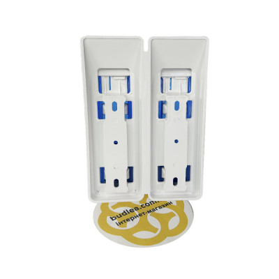 Будкрам купити Дозатор для мила подвійний 2х250 мл, настінний, синьо-білий Afacan Plastik Дозатор для мила подвійний 2х250 мл, настінний, синьо-білий Afacan Plastik 5