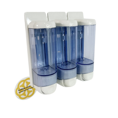 Будкрам купити Дозатор для мила потрійний 3х250 мл, настінний, синьо-білий Afacan Plastik Дозатор для мила потрійний 3х250 мл, настінний, синьо-білий Afacan Plastik 4