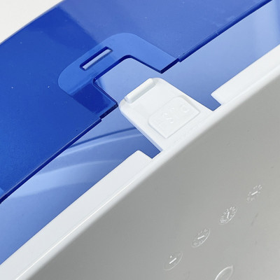 Будкрам купить Диспенсер для бумажных полотенец 200 шт, настенный, пластик, прозрачно-голубой Sanpreis Диспенсер для бумажных полотенец 200 шт, настенный, пластик, прозрачно-голубой Sanpreis 4