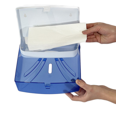 Будкрам купити Диспенсер для серветок на 200 штук, пластик, прозорий блакитний Afacan Plastik Диспенсер для серветок на 200 штук, пластик, прозорий блакитний Afacan Plastik 4