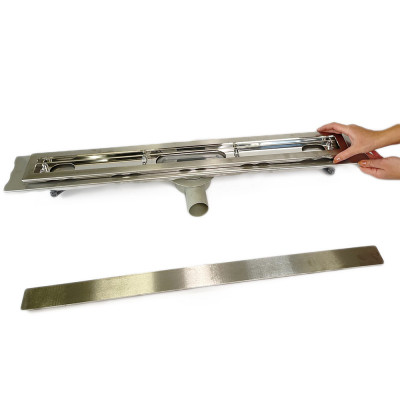 Будкрам купити Душовий трап ELIT PREMIUM 80 см, горизонтальний, нержавіюча сталь, поворотний сифон, грати - суцільнометалеві Sanpreis Душовий трап ELIT PREMIUM 80 см, горизонтальний, нержавіюча сталь, поворотний сифон, грати - суцільнометалеві Sanpreis 7