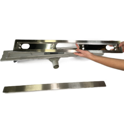 Будкрам купити Душовий трап ELIT PREMIUM 80 см, горизонтальний, нержавіюча сталь, поворотний сифон, грати - суцільнометалеві Sanpreis Душовий трап ELIT PREMIUM 80 см, горизонтальний, нержавіюча сталь, поворотний сифон, грати - суцільнометалеві Sanpreis 5