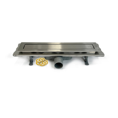 Будкрам купити Душовий трап ELIT PREMIUM 45 см, горизонтальний, нержавіюча сталь, грати - суцільнометалеві Sanpreis