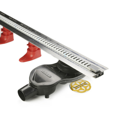 Будкрам купить Трап для балкона серии Slim Line 300 см, горизонтальный s-образный сифон Evimetal