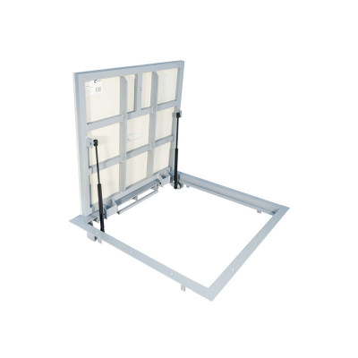 Будкрам купити Ревізійний люк для підлоги POWER 600x600 мм, сталевий, з пневмопружинами, під плитку, ламінат Євролюки