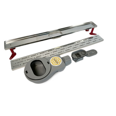 Будкрам купить Душевой канал FORTE ROTATION 50 см, горизонтальный, с двойным затвором, поворотный сифон, решётка дождь Sanpreis Душевой канал FORTE ROTATION 50 см, горизонтальный, с двойным затвором, поворотный сифон, решётка дождь Sanpreis 2