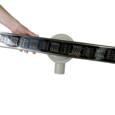 Будкрам купити Трап для душу CLASSIC LEGAL 80 см, горизонтальний, поворотний сифон, з гідрозатвором, грати хвиля Sanpreis Трап для душу CLASSIC LEGAL 80 см, горизонтальний, поворотний сифон, з гідрозатвором, грати хвиля Sanpreis 2