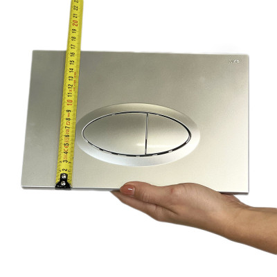 Будкрам купити Кнопка змиву для інсталяції 3/6Л, овальна, хром сатин Sanpreis Кнопка змиву для інсталяції 3/6Л, овальна, хром сатин Sanpreis 5