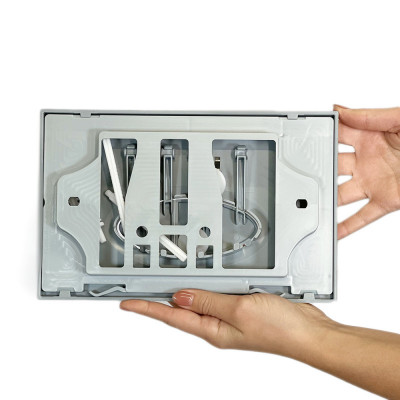 Будкрам купить Кнопка смыва для инсталляции 3/6Л, прямоугольная, хром сатин Sanpreis Кнопка смыва для инсталляции 3/6Л, прямоугольная, хром сатин Sanpreis 4