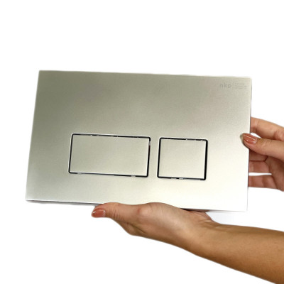 Будкрам купить Кнопка смыва для инсталляции 3/6Л, прямоугольная, хром сатин Sanpreis Кнопка смыва для инсталляции 3/6Л, прямоугольная, хром сатин Sanpreis 2