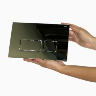 Будкрам купить Кнопка смыва для инсталляции 3/6Л, прямоугольная, хром Sanpreis Кнопка смыва для инсталляции 3/6Л, прямоугольная, хром Sanpreis 2