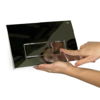 Будкрам купить Кнопка смыва для инсталляции 3/6Л, прямоугольная, хром Sanpreis Кнопка смыва для инсталляции 3/6Л, прямоугольная, хром Sanpreis 5