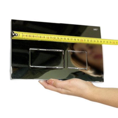 Будкрам купити Кнопка змиву для інсталяції 3/6Л, прямокутна, хром Sanpreis