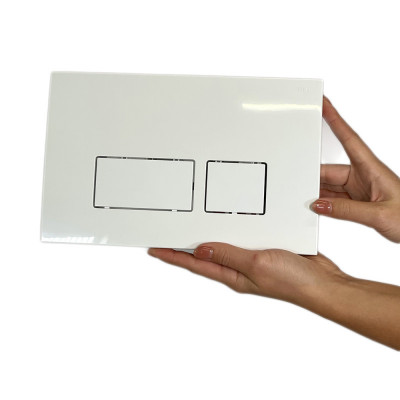 Будкрам купить Кнопка смыва для инсталляции 3/6Л, прямоугольная, белый Sanpreis Кнопка смыва для инсталляции 3/6Л, прямоугольная, белый Sanpreis 2