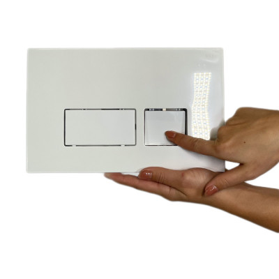 Будкрам купить Кнопка смыва для инсталляции 3/6Л, прямоугольная, белый Sanpreis Кнопка смыва для инсталляции 3/6Л, прямоугольная, белый Sanpreis 3