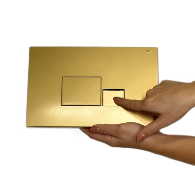 Будкрам купить Кнопка смыва для инсталляции 3/6Л, квадратная, золото Sanpreis Кнопка смыва для инсталляции 3/6Л, квадратная, золото Sanpreis 3