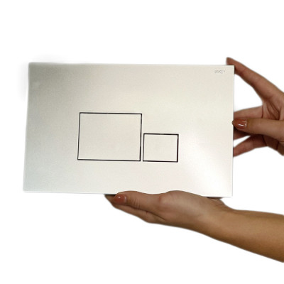 Будкрам купить Кнопка смыва для инсталляции 3/6Л, квадратная, хром сатин Sanpreis Кнопка смыва для инсталляции 3/6Л, квадратная, хром сатин Sanpreis 2