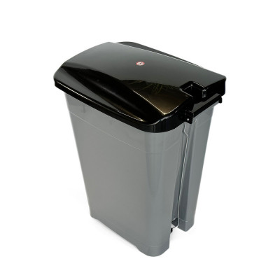 Будкрам купить Пластиковое ведро для мусора с педалью 50 Л, прямоугольное, серый Afacan Plastik Пластиковое ведро для мусора с педалью 50 Л, прямоугольное, серый Afacan Plastik 2