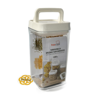 Будкрам купити Контейнер для сипучих продуктів вакуумний 1,2л, пластик OKYANUS