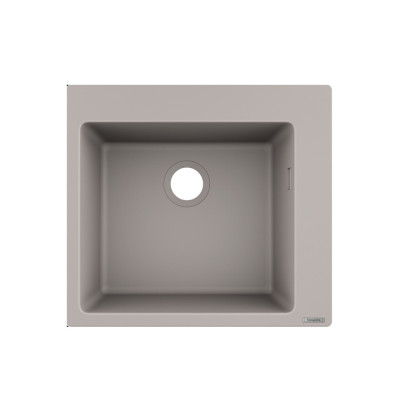 Будкрам купить Кухонная мойка S510-F450 на столешницу, 560х510, искусственный камень, цвет бетон  Hansgrohe