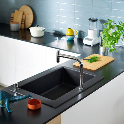 Будкрам купить Кухонная мойка S510-F660 на столешницу, 770х510, искусственный камень, цвет графит  Hansgrohe Кухонная мойка S510-F660 на столешницу, 770х510, искусственный камень, цвет графит  Hansgrohe 3