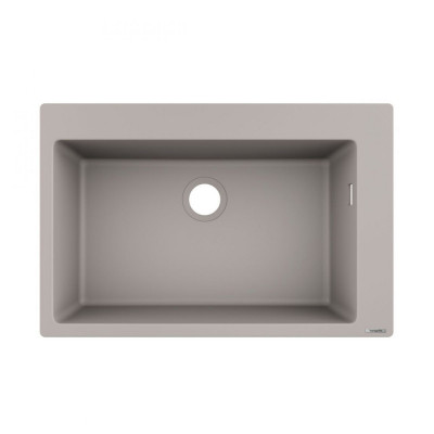 Будкрам купить Кухонная мойка S510-F660 на столешницу, 770х510, искусственный камень, цвет бетон  Hansgrohe