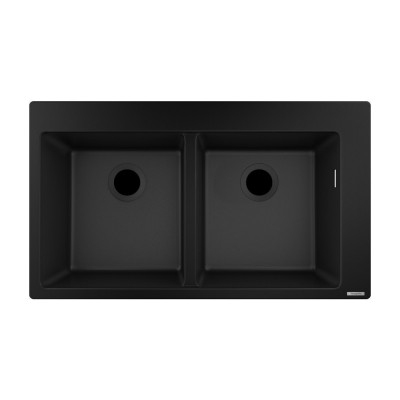 Будкрам купить Кухонная мойка S510-F770 на столешницу на две чаши, 880х510, искусственный камень, цвет графит  Hansgrohe