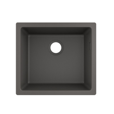 Будкрам купить Кухонная мойка S510-U450 под столешницу, 500х450, искусственный камень, цвет серый  Hansgrohe