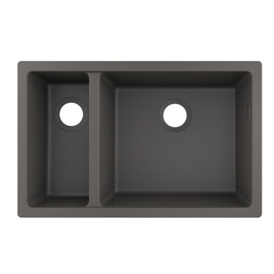 Будкрам купить Кухонная мойка S51 S510-U635 под столешницу на две чаши, 710х450, искусственный камень, цвет серый  Hansgrohe