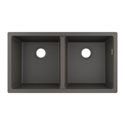 Будкрам купить Кухонная мойка S510-U770 под столешницу на две чаши, 820х450, искусственный камень, цвет серый  Hansgrohe