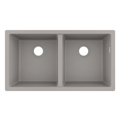 Будкрам купить Кухонная мойка S510-U770 под столешницу на две чаши, 820х450, искусственный камень, цвет бетон  Hansgrohe