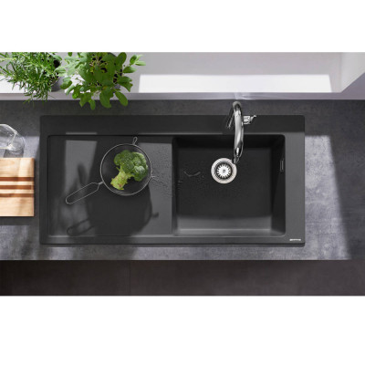 Будкрам купити Мийка кухонна S514-F450 на стільницю, 1050х510, штучний камінь, колір графіт Hansgrohe Мийка кухонна S514-F450 на стільницю, 1050х510, штучний камінь, колір графіт Hansgrohe 3
