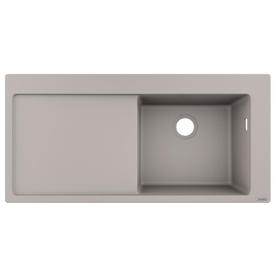 Будкрам купить Кухонная мойка S514-F450 на столешницу, 1050х510, искусственный камень, цвет бетон  Hansgrohe
