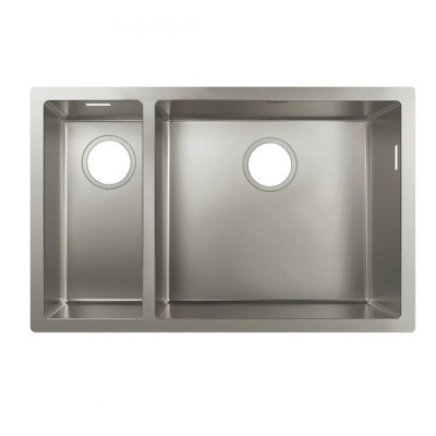 Будкрам купить Кухонная мойка S719-U655 под столешницу на две чаши, 705х450, нержавеющая сталь  Hansgrohe