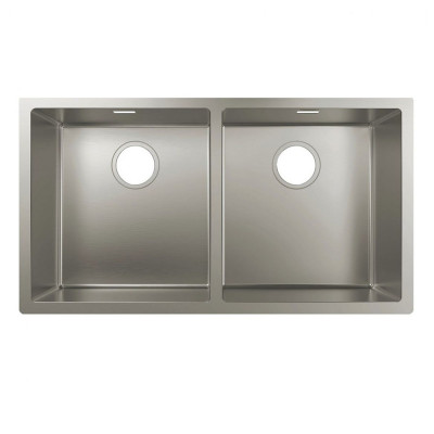 Будкрам купить Кухонная мойка S719-U755 под столешницу на две чаши, 815х450, нержавеющая сталь  Hansgrohe