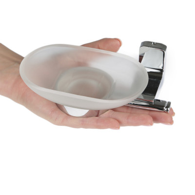 Будкрам купити Мильниця настінна F1, овальна, скло Maxiflow Мильниця настінна F1, овальна, скло Maxiflow 4