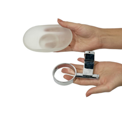 Будкрам купити Мильниця настінна F1, овальна, скло Maxiflow Мильниця настінна F1, овальна, скло Maxiflow 3