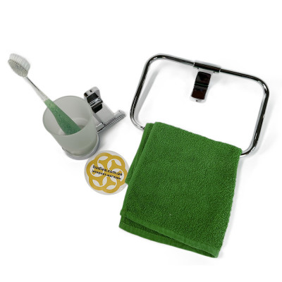 Будкрам купити Набір аксесуарів для ванної кімнати 2в1 F1, нержавіюча сталь Sanpreis