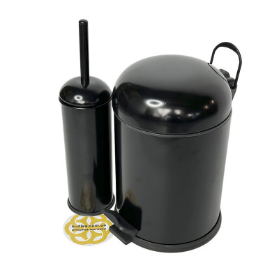 Будкрам купити Набір для ванної кімнати з йоржиком, відро з мікроліфтом 5Л, чорний Efor