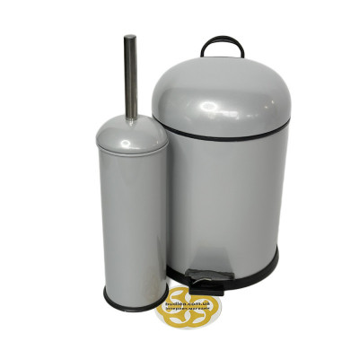 Будкрам купити Набір для ванної кімнати з йоржиком, відро з мікроліфтом 5Л, сірий Efor