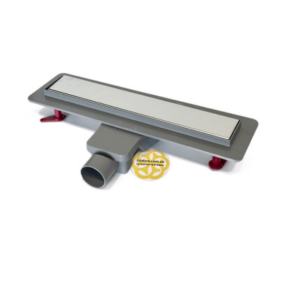 Будкрам купить Трап для душа LUNA GALA ROTATION 40 см с фланцем, решетка под плитку, поворотный сифон, двойной затвор Sanpreis