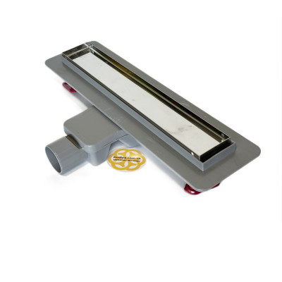 Будкрам купить Трап для душа LUNA GALA ROTATION 40 см с фланцем, решетка под плитку, поворотный сифон, двойной затвор Sanpreis Трап для душа LUNA GALA ROTATION 40 см с фланцем, решетка под плитку, поворотный сифон, двойной затвор Sanpreis 4