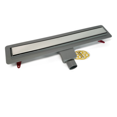 Будкрам купить Трап для душа LUNA GALA ROTATION 60 см с фланцем, решетка под плитку, поворотный сифон, двойной затвор Sanpreis