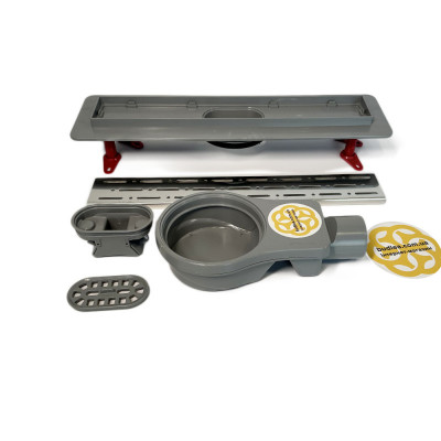 Будкрам купить Трап для душа LUNA ROTATION 30 см с фланцем, решетка дождь, поворотный сифон, двойной затвор Sanpreis Трап для душа LUNA ROTATION 30 см с фланцем, решетка дождь, поворотный сифон, двойной затвор Sanpreis 2