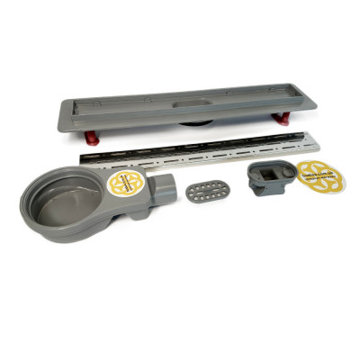 Будкрам купить Трап для душа LUNA ROTATION 50 см с фланцем, решетка дождь, поворотный сифон, двойной затвор Sanpreis Трап для душа LUNA ROTATION 50 см с фланцем, решетка дождь, поворотный сифон, двойной затвор Sanpreis 2